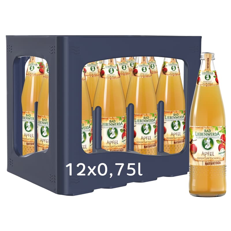 Bad Liebenwerda Apfel-Direktsaftschorle Heimische Ernte 12x0,75l (MERHWEG)
