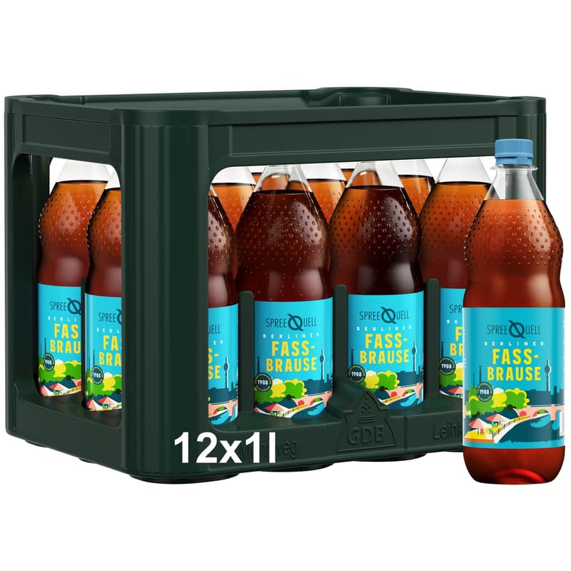 Spreequell Berliner Fassbrause 12x1l PET (MEHRWEG)