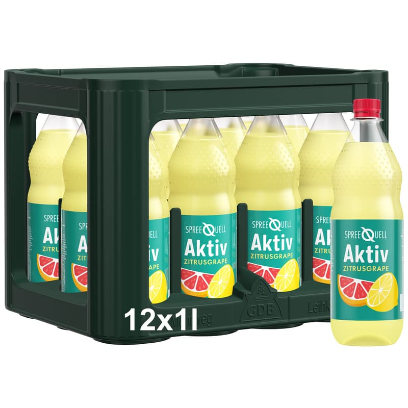 Spreequell Aktiv Zitrusgrape 12x1l PET (MEHRWEG)