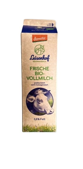 Luisenhof ORGANIC DEMETER fresh whole milk 3.8%