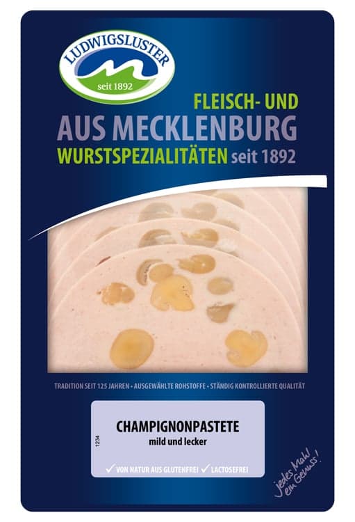 Ludwigsluster Champignonpastete in Scheiben