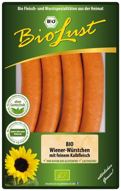BioLust BIO Wiener Würstchen mit Kalbfleisch