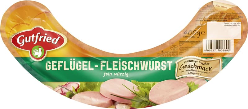 Gutfried poultry meat sausage