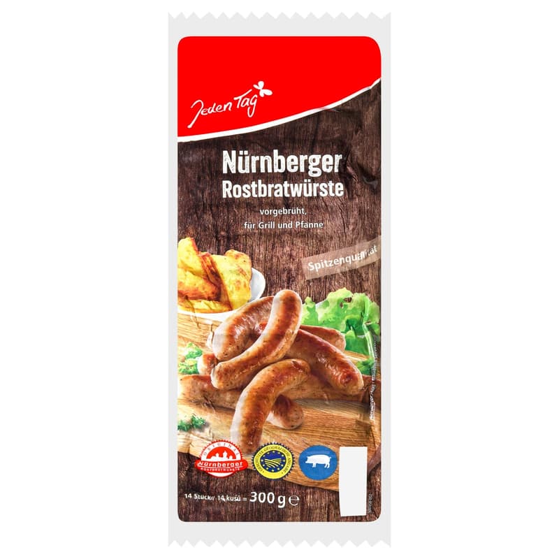 Jeden Tag Original Nürnberger Rostbratwürste
