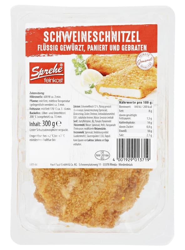 Sprehe pork schnitzel