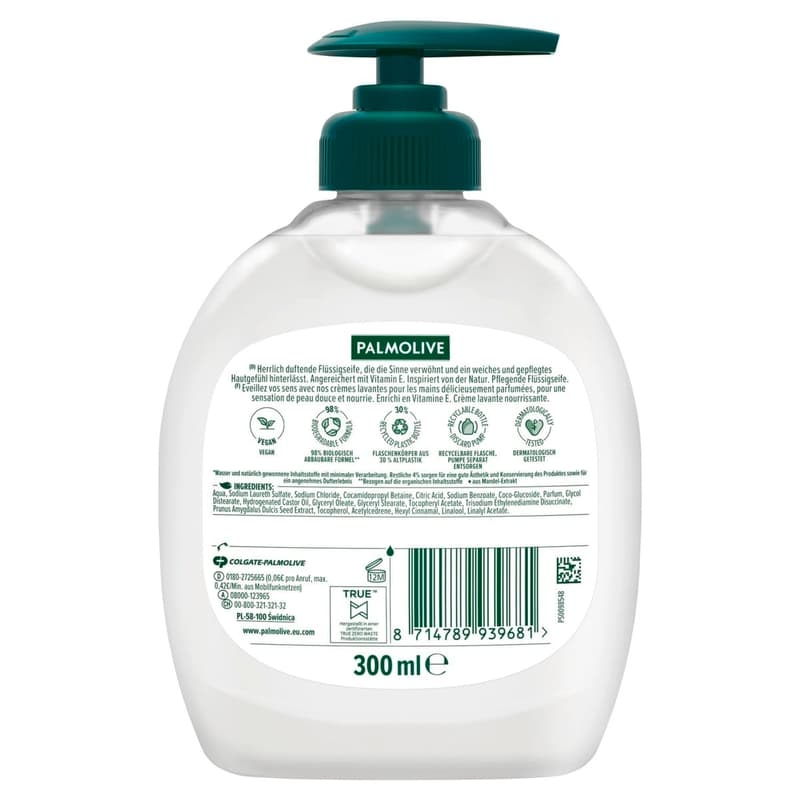 PALMOLIVE Liquid Soap Naturals Milk & Almond