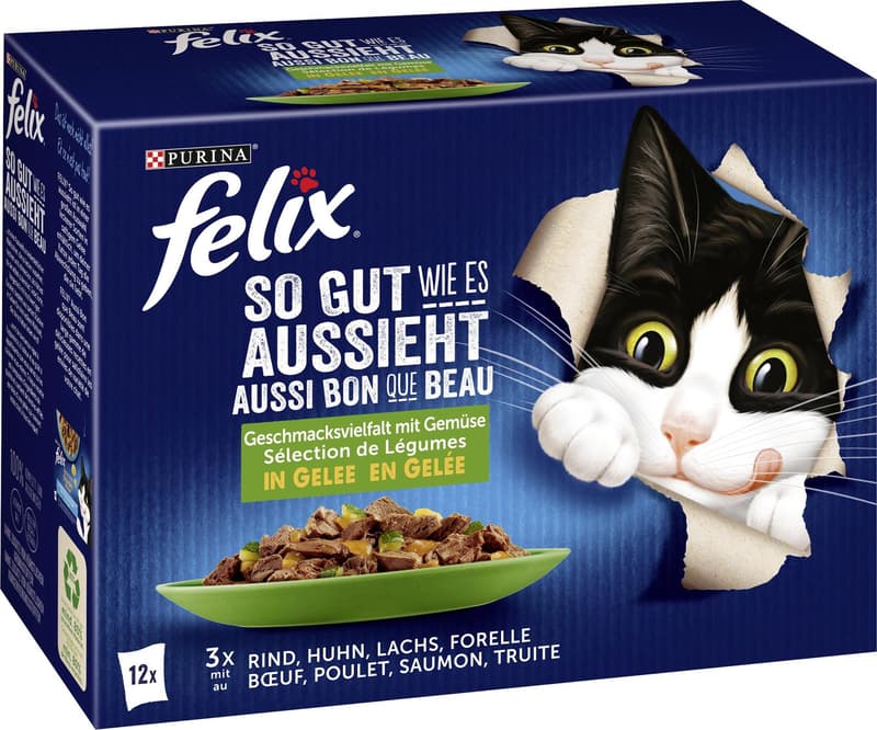 Felix As GOOD as it LOOKS Variety of flavors in jelly with vegetables