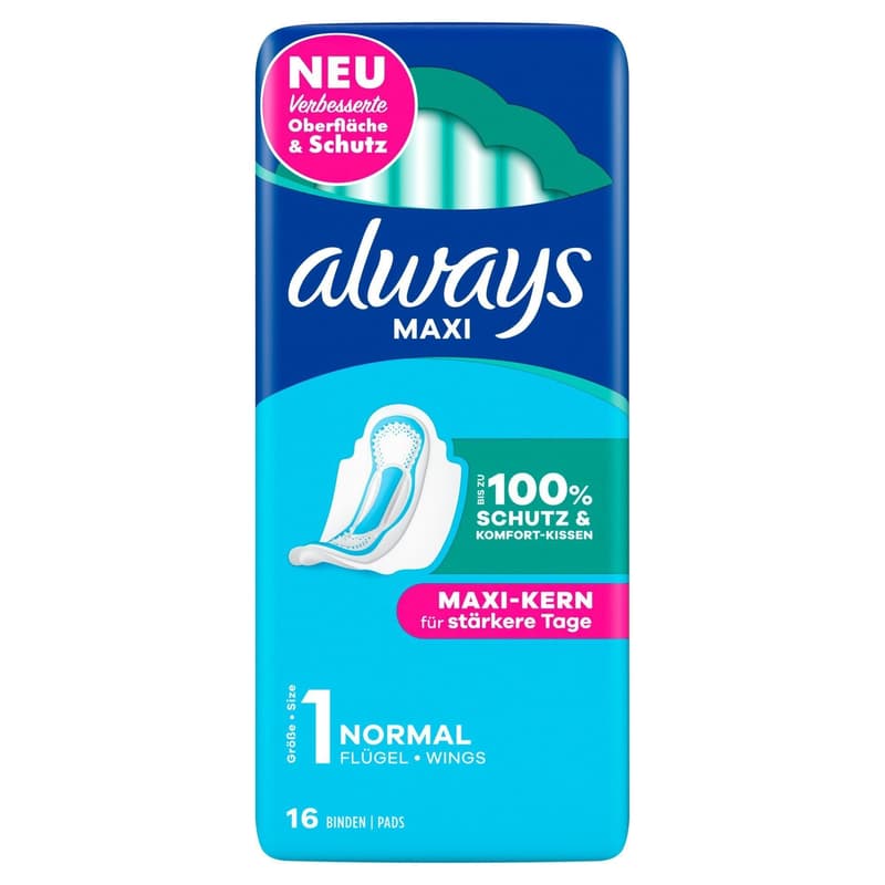 Always Maxi Pad Normal with Wings 16