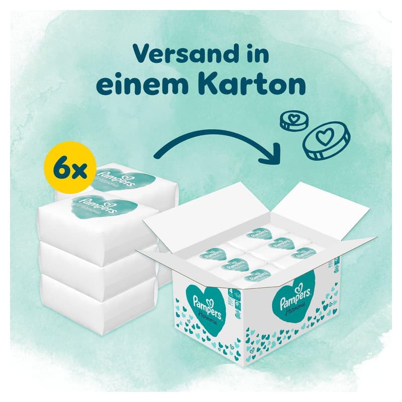 Pampers Harmonie Diapers Size 4, Monthly Box, 9-14 kg