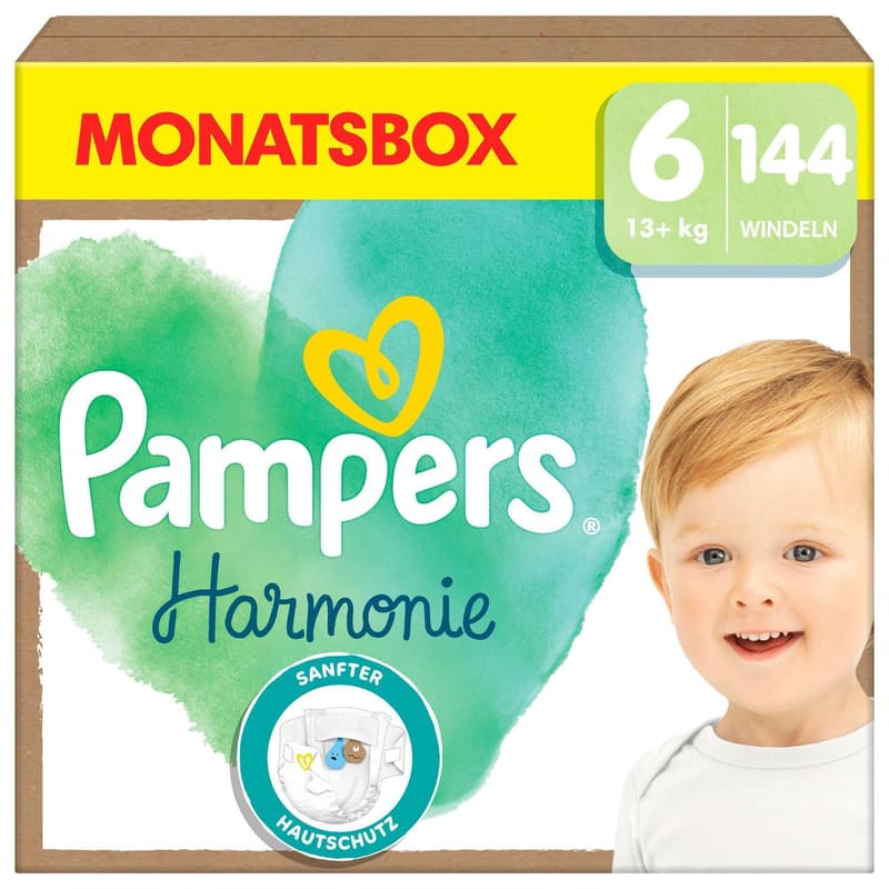 Pampers Harmonie Diapers Size 6, Monthly Box, 13+ Kg