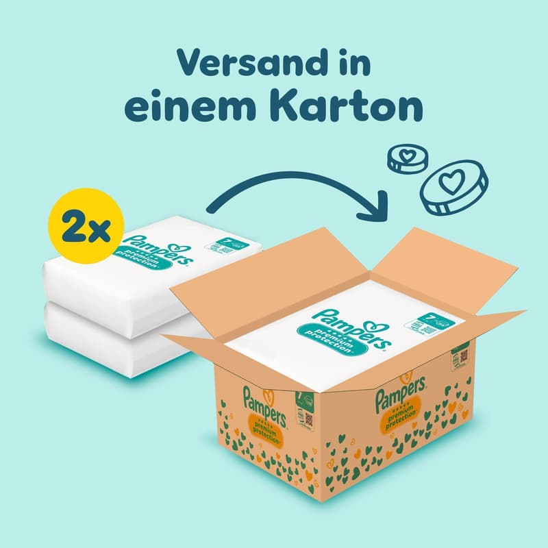 Pampers Premium Protection Diapers Size 7, Monthly Box, 15+ Kg