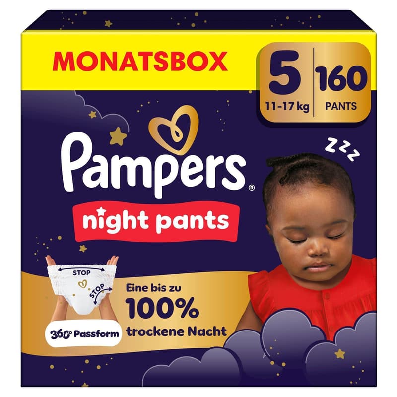 Pampers Night Pants Gr. 5, Monatsbox, 11-17kg