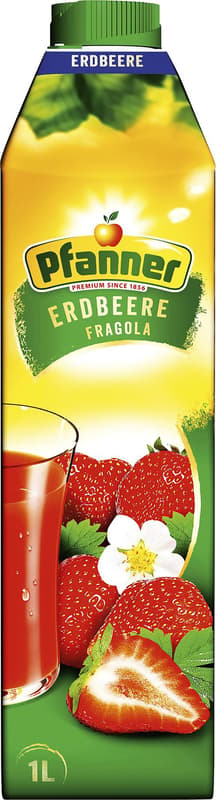Pfanner strawberry drink with strawberry puree