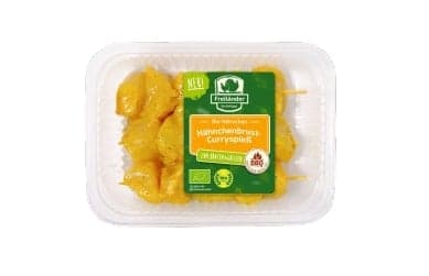 Freiländer BIO Hähnchenbrustspieß in Curry Marinade