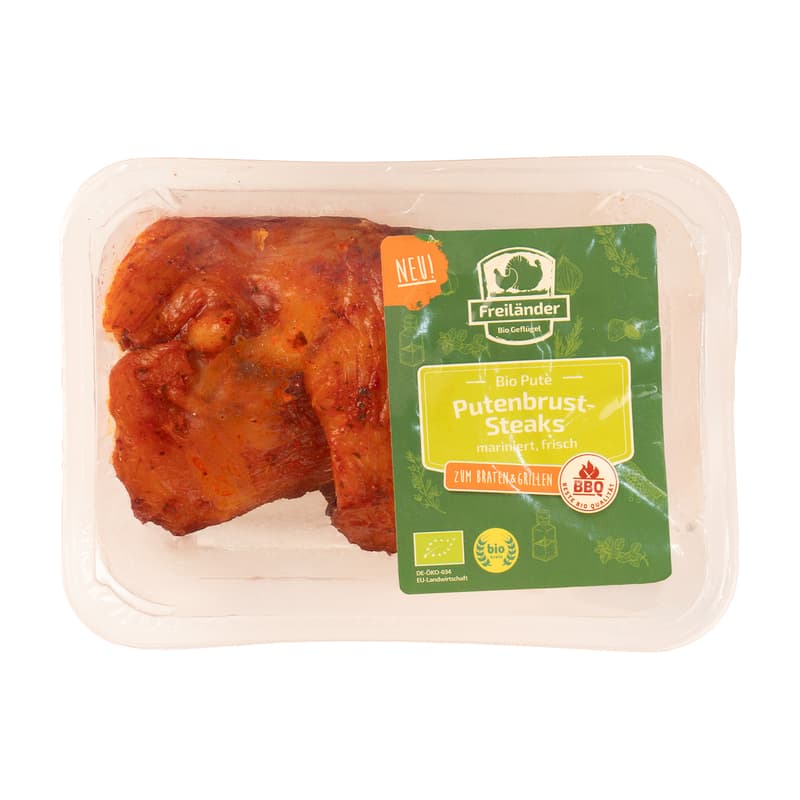Freiländer BIO Putenbruststeak in Paprika Marinade