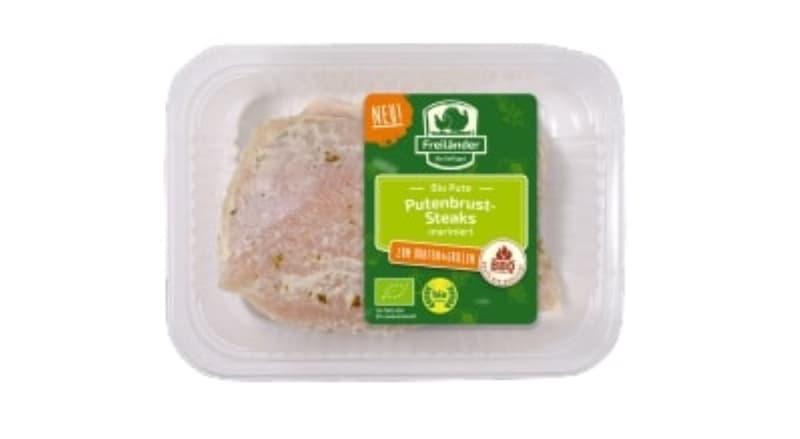 Freiländer BIO Putenbruststeak in Joghurt-Knoblauch-Marinade
