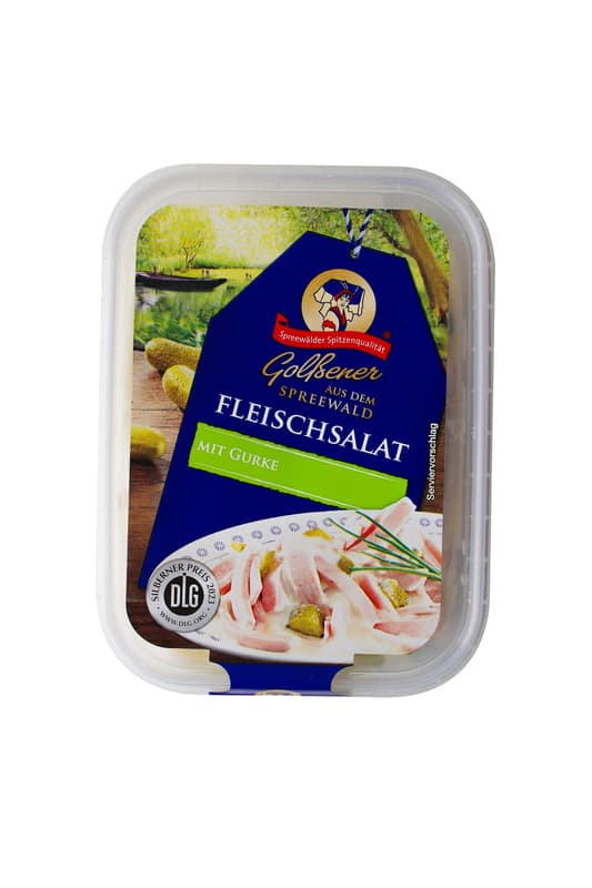 meat salad with cucumber