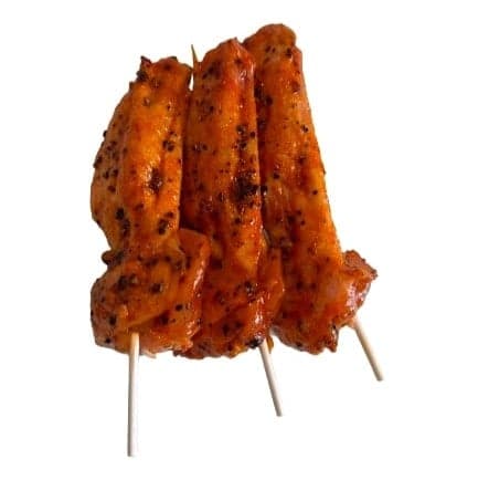 Hä. Wing skewer marinated Alabama