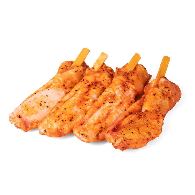 Hä. Wing skewer marinated Alabama