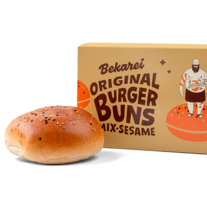 Bekarei Original Burger Bun Mix Sesam 4 Buns