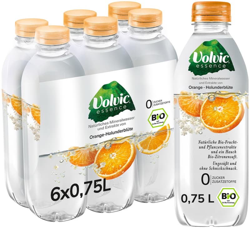 Volvic Essence Orange-Holunder 6x0,75l (EINWEG)