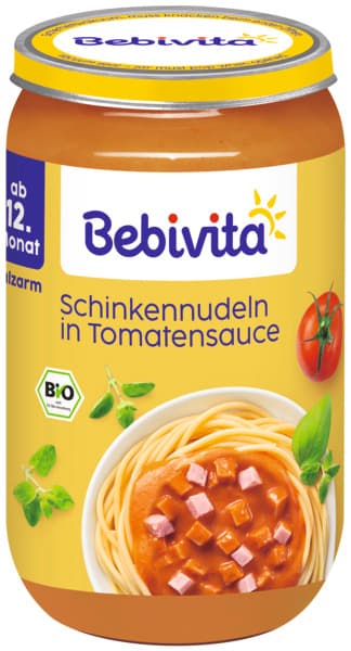 Bebivita Menüs ab dem 12. Monat Schinkennudeln in Tomatensauce