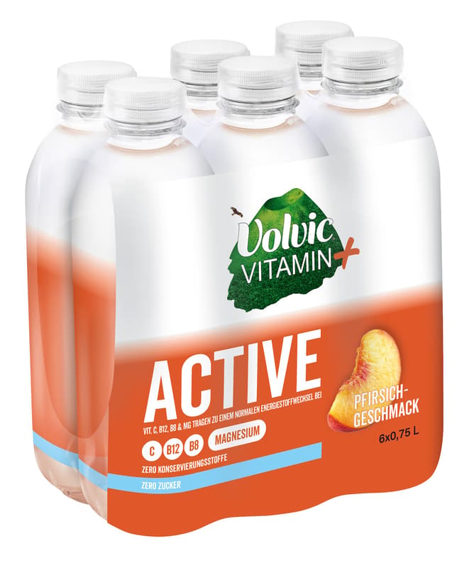 Volvic Vitamin+ Active Pfirsich 6x0,75l (EINWEG)