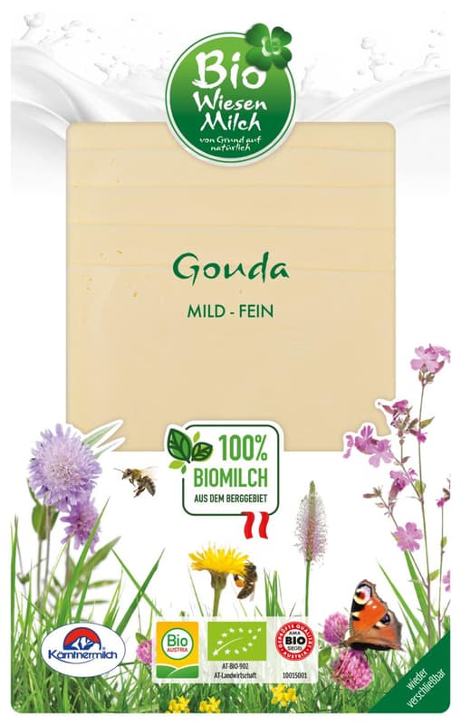 Kärntnermilch ORGANIC meadow milk Gouda slices