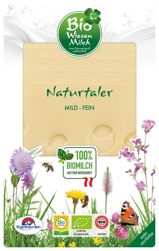 Kärntnermilch ORGANIC meadow milk Naturtaler slices