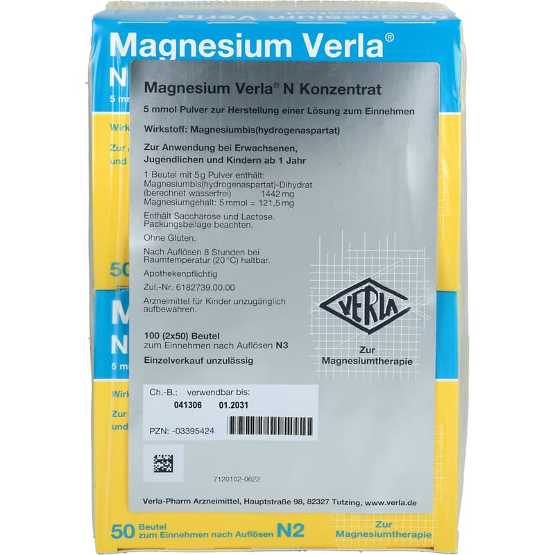 MAGNESIUM VERLA N Concentrate Powder for Healers.