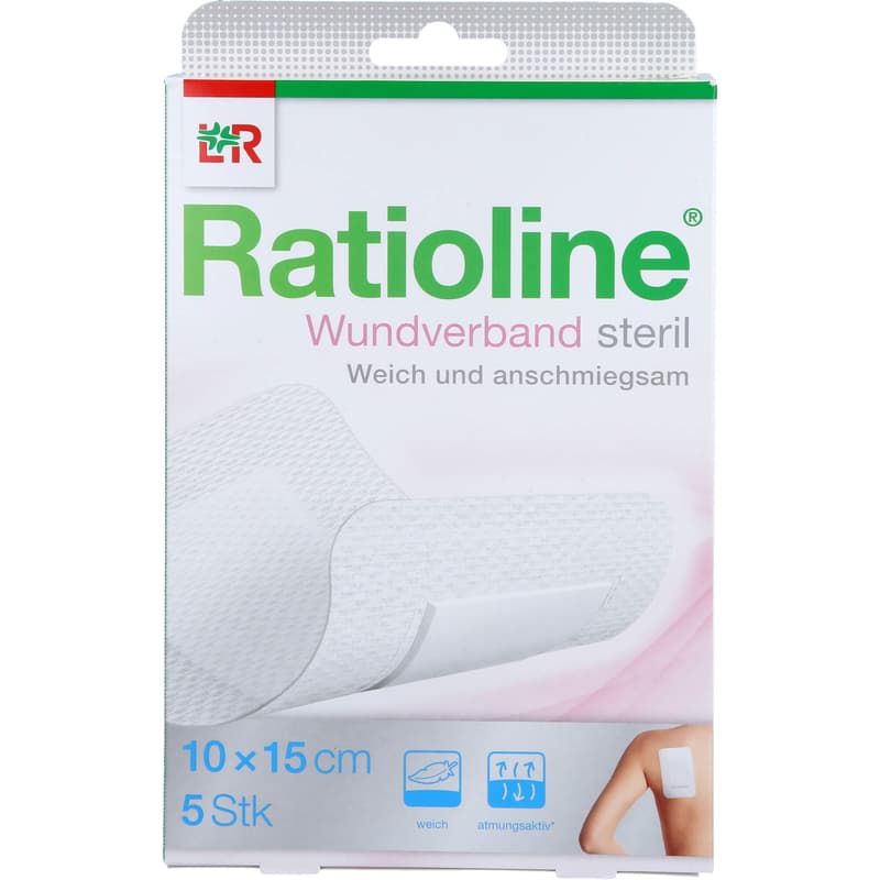 RATIOLINE wound dressing 15x10 cm sterile