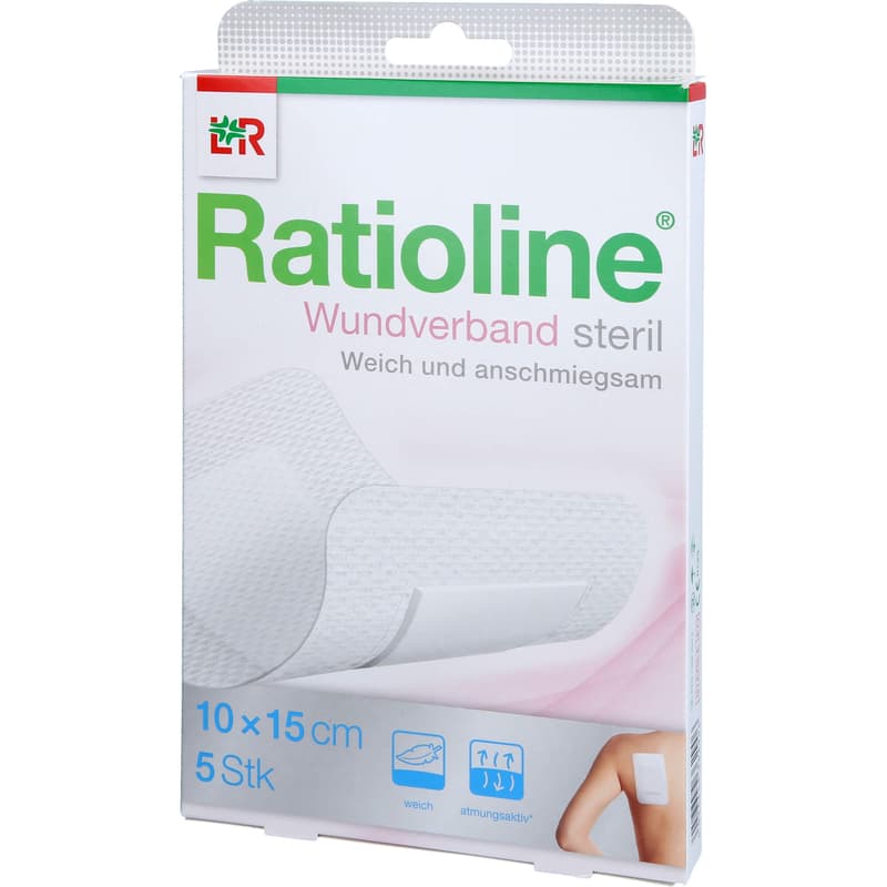 RATIOLINE wound dressing 15x10 cm sterile