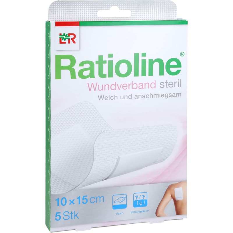 RATIOLINE wound dressing 15x10 cm sterile