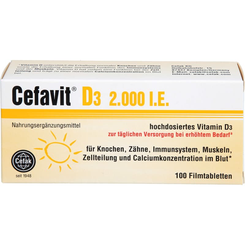 CEFAVIT D3 2,000 IU film-coated tablets