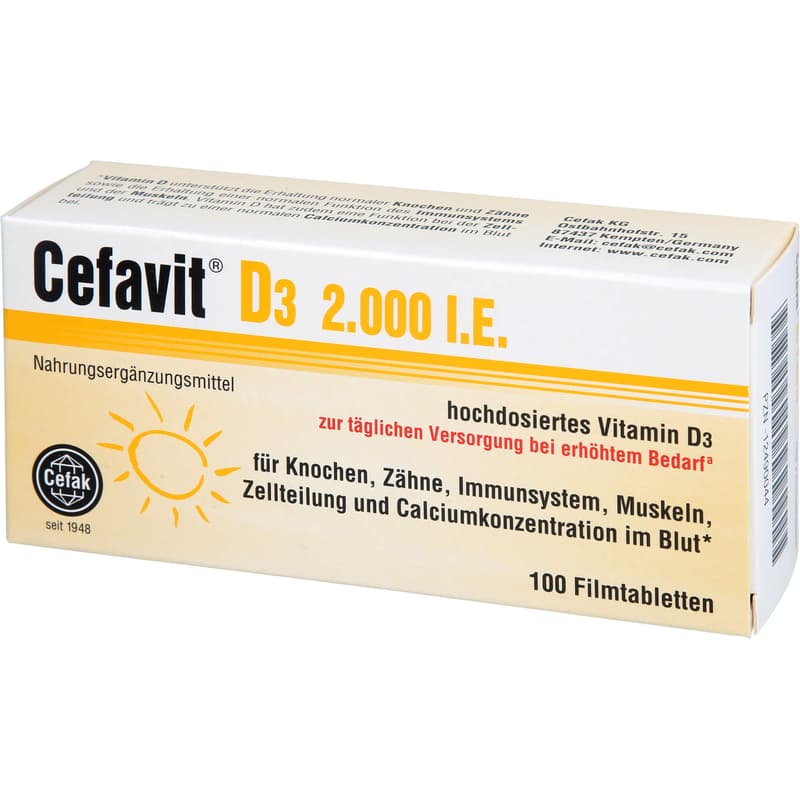 CEFAVIT D3 2,000 IU film-coated tablets