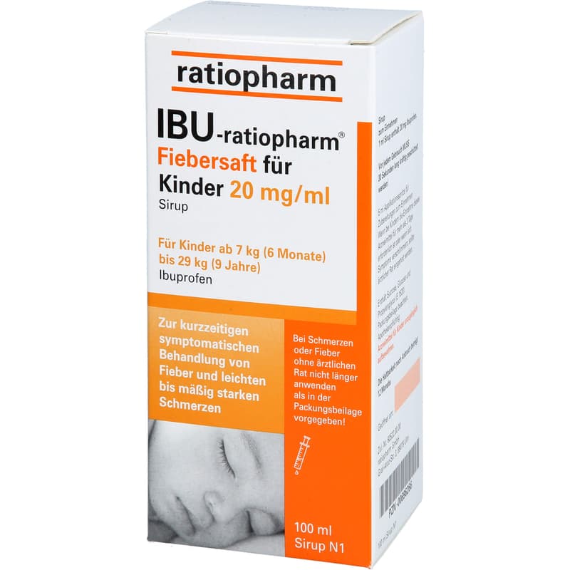 IBU-RATIOPHARM Fiebersaft für Kinder 20 mg/ml
