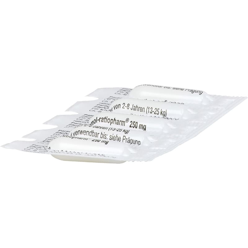 PARACETAMOL-ratiopharm 250 mg suppositories