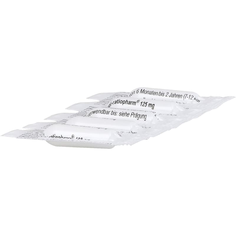 PARACETAMOL-ratiopharm 125 mg suppositories