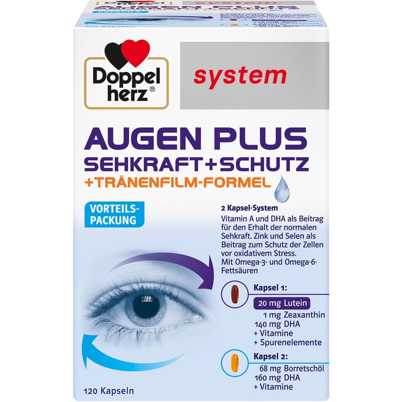 DOPPELHERZ eyes plus vision+protection system capsules.