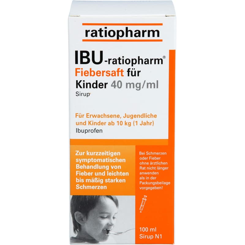 IBU-RATIOPHARM Fiebersaft für Kinder 40 mg/ml