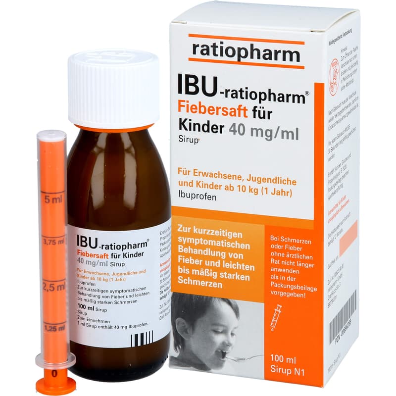 IBU-RATIOPHARM Fiebersaft für Kinder 40 mg/ml