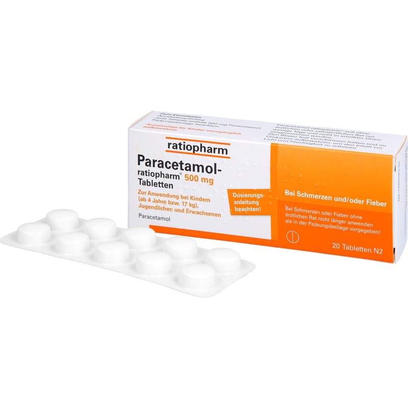 PARACETAMOL-ratiopharm 500 mg tablets