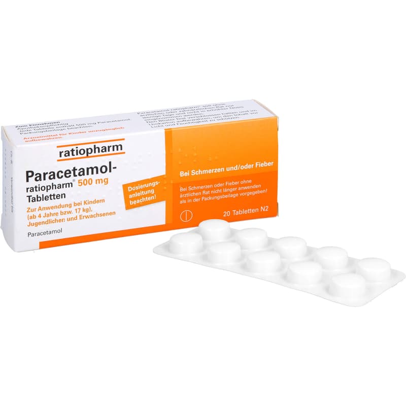PARACETAMOL-ratiopharm 500 mg tablets