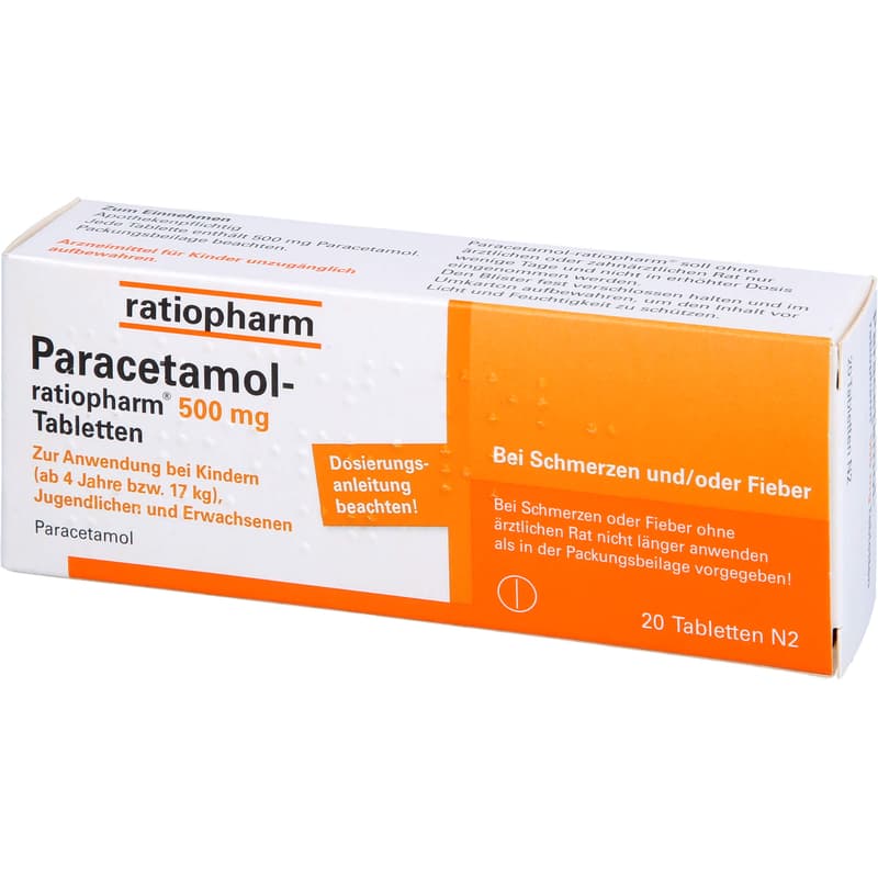 PARACETAMOL-ratiopharm 500 mg tablets