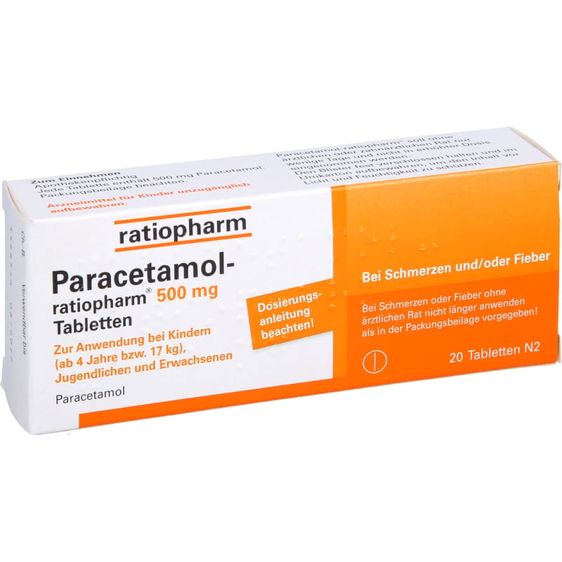 PARACETAMOL-ratiopharm 500 mg tablets