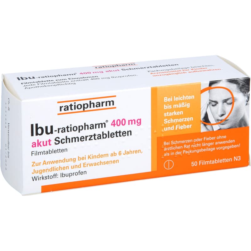 IBU-RATIOPHARM 400 mg akut Schmerztbl.Filmtabl.