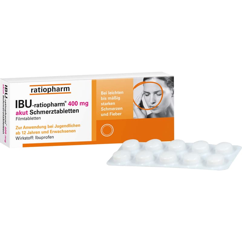 IBU-RATIOPHARM 400 mg akut Schmerztbl.Filmtabl.