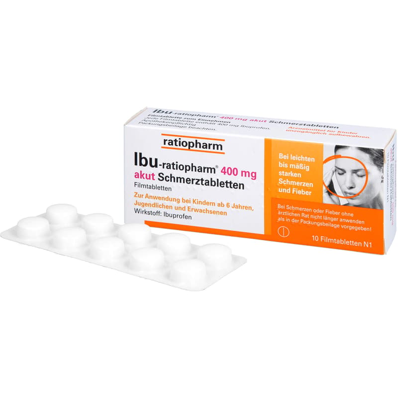 IBU-RATIOPHARM 400 mg akut Schmerztbl.Filmtabl.