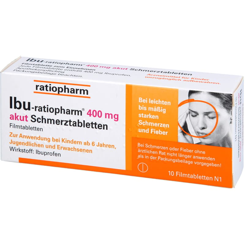 IBU-RATIOPHARM 400 mg akut Schmerztbl.Filmtabl.