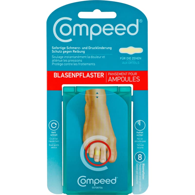 COMPEED blister plasters on the toes
